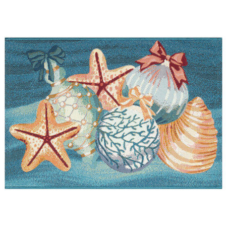 Esencia Sea Gem Ornaments Indoor/Outdoor Mat Ocean 2'5"x3'11"