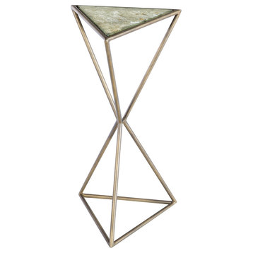 Industrial Modern Pyramid Accent Table