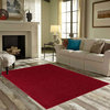 Saturn Collection Solid Color Area Rugs Burgundy - 72" x 144" Half Round
