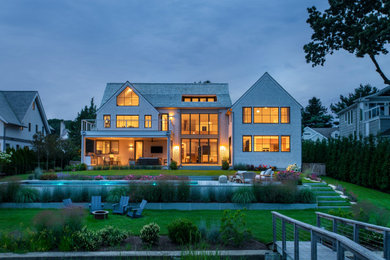 Coastal exterior home idea in New York