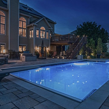Plainfield, IL Swimming Pool with Swim Lane and 2 Automatic Covers