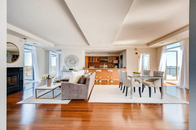 Trendy living room photo in Baltimore