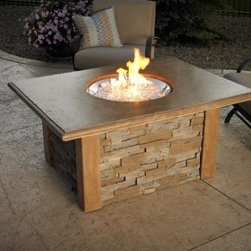 Sierra Firepit with Round Burner-Mocha - Fire Pits