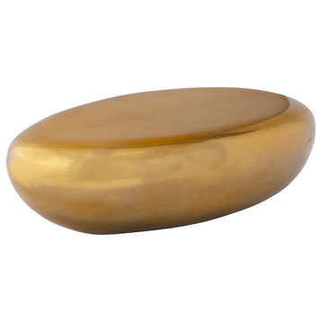 River Stone Coffee Table, Liquid Gold, Large