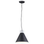 Maxim Lighting - Storehouse LED Pendant - A refined industrial collection of metal pendants finished in Black and topped with Satin Aluminum heat sinks. Suspended by triple cables adds to the authentic look with high power 12 Watt LED providing ample light directed to the surface below.