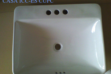 ICC-ES CUPC Vitreous China Bathroom Sink