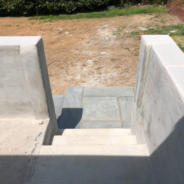 Terraced Walls, Block Shed/Deck, Thermal Flagstone Patio/Walk, & Yard Re-Grading