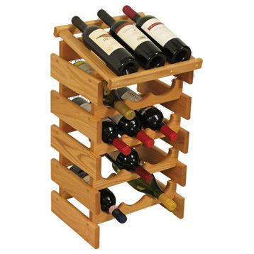 Wooden Mallet Dakota 5 Tier 15 Bottle Display Wine Rack in Light Oak