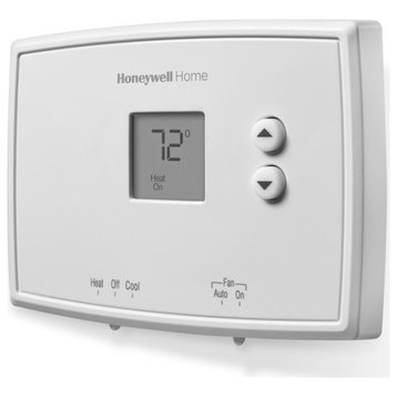 Honeywell RTH111B1024/E1 Heating and Cooling Push Buttons Thermostat, White