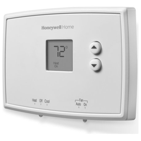 Honeywell RTH111B1024/E1 Heating and Cooling Push Buttons Thermostat, White