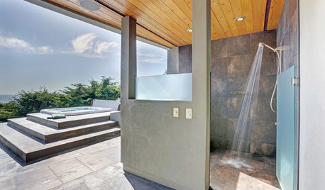Outdoor-Badezimmer: Wellness unter freiem Himmel