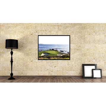 Pebble Beach Golf Course Photo Print on Canvas with Picture Frame, 13"x17"