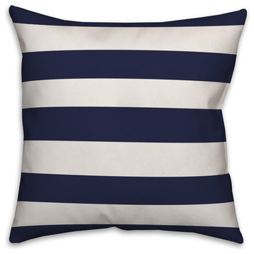 Navy Cabana Stripe 20x20 Throw Pillow