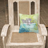 Raccoon Bathing Watercolor Fabric Decorative Pillow