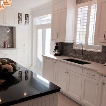 Santos Airy White Kitchen and Custom Entertainment Wall