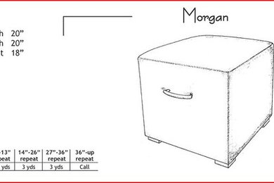specs for MORGAN upholstered cube