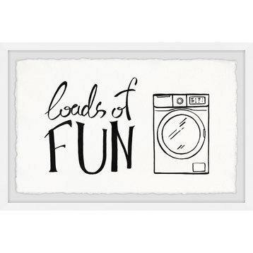 "Laundry Loads of Fun" Framed Painting Print, 24x16