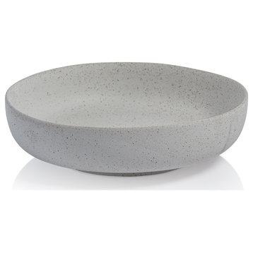 Carballo Shallow Textured Ceramic Bowl