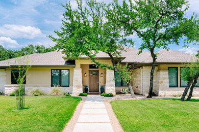 Transitional exterior home photo in Austin
