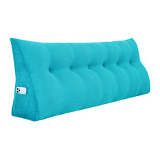 Bed Wedge Pillow Headboard Cushion Daybed Backrest Pillow Reading Wedge Sky Blue