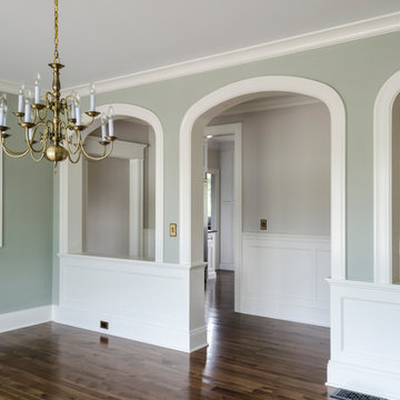 Traditional Dining Room with Arches