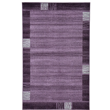 Unique Loom Purple Del Mar Sarah 5' 0 x 8' 0 Area Rug