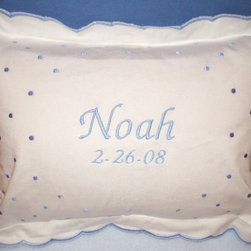 Classic Crib Pillow with Monogram - Baby Bedding