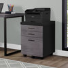 File Cabinet, Rolling Mobile, Printer Stand, Office, Work, Laminate, Black
