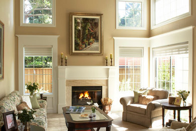 Living room - transitional living room idea in San Francisco