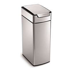 simplehuman - 40 Litre Slim Touch-Bar Can - Trash Cans