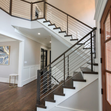 Project #72 | Modern Staircase with Horizontal Steel Rod Railing