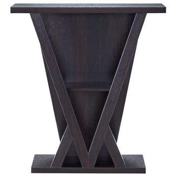 Furniture of America Sundi Wood 3-Shelf Console Table in Espresso