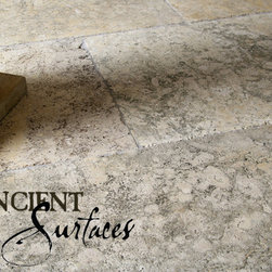 Rare Antique Limestone on a Bathroom Floor - Tile