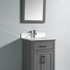 Vanity Art Bathroom Vanity Set With Engineered Marble Top, 30", Gray, Led Sensor-Switch Mirror