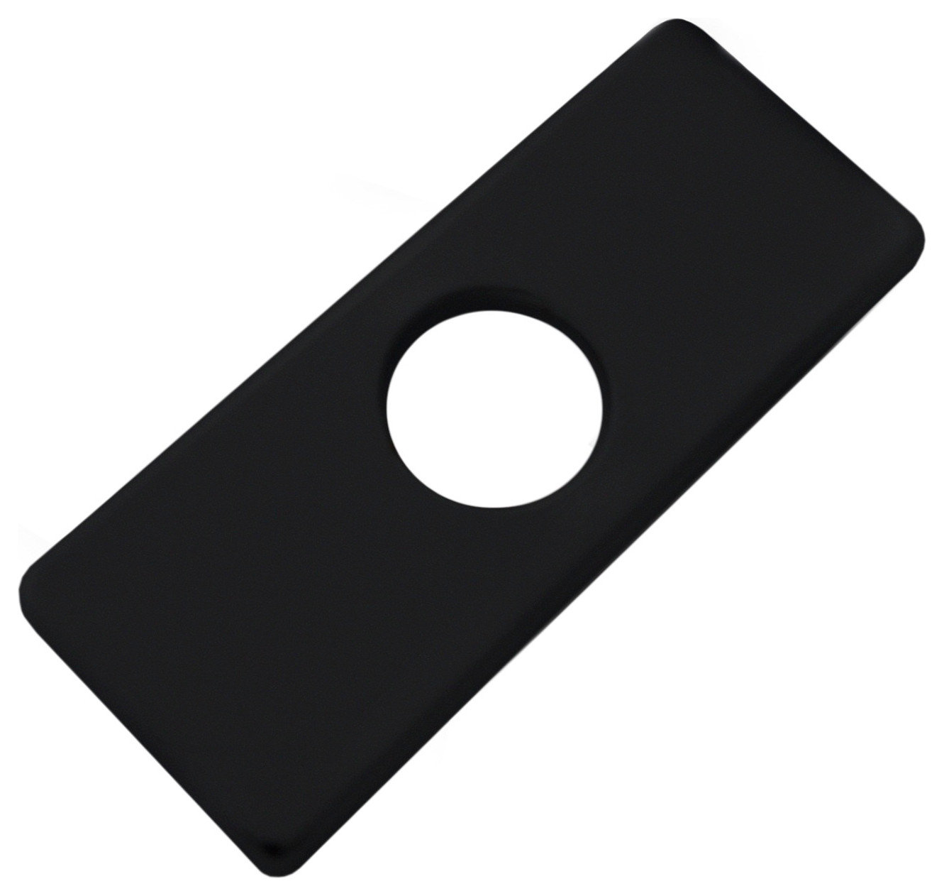 STYLISH 6 1/8" Matte Black Bathroom Square Deck Plate