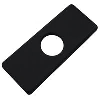 STYLISH 6 1/8" Matte Black Bathroom Square Deck Plate