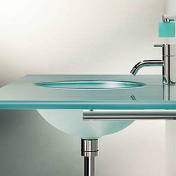 Vitraform 300 Rectangular Front Single Round Countersink Basin - Products