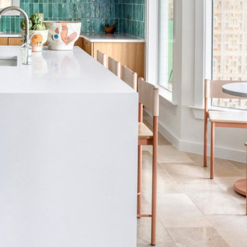 Modern Kitchen Island Close-Up — Cabinet Nest Austin, TX