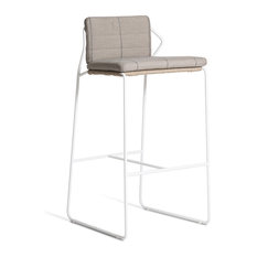 OASIQ - SANDUR Barstool, Rope: Taupe, Cushions: Canvas Brick, Frame: Anthracite - Bar Stools and Counter Stools