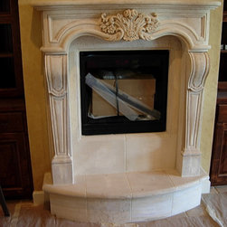 Country French Fireplace - Indoor Fireplaces