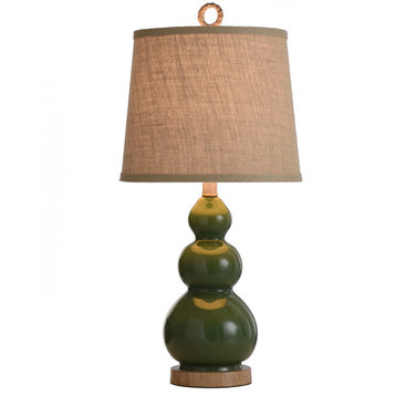 Signature 1 Light Table Lamp, Green and Taupe
