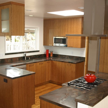 Modern Kitchen with Bamboo Cabinets