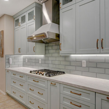 Custom Baby Blue Kitchen in Las Vegas