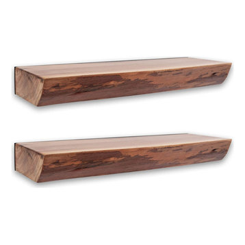 Nature's Edge 24'' Floating Wall Shelf - 3'' Height  (Set of 2)