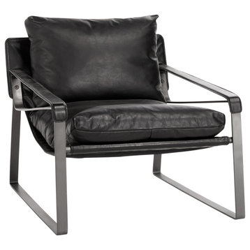 Morgan Accent Chair Black by Kosas Home