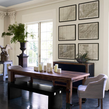 Wheel Dining Table, Sacco Chair, Paulista Bench, Leblon Buffet