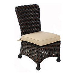Ebel Dreux Side Chair with Cushion - Outdoor Dining Chairs