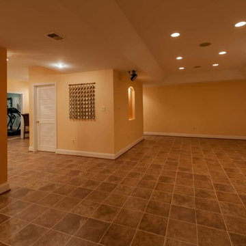 Basement Built for Entertainment in Clifton, Virginia