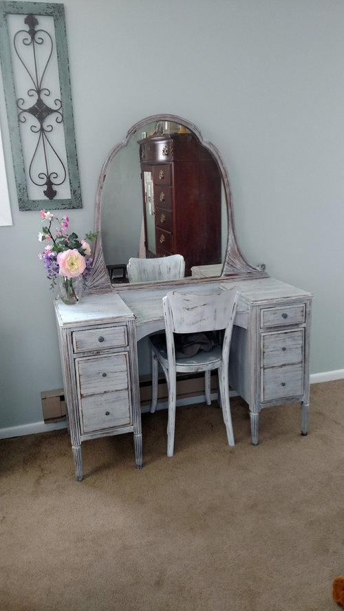 Need Help With Fabric For Vanity Chair, Vintage Vanity Chair