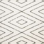 Alpine Rug Co. - Taylor Collection Cream Sage Green Diamonds Soft Area Rug, 7'10"x10'6" - Cozy shag is a key feature of the Taylor collection. Made of stain-resistant polypropylene, these rugs are easy to care for and comfortable underfoot.